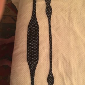 Custom Cummerbund and Bow Tie Set, Black w/ silver